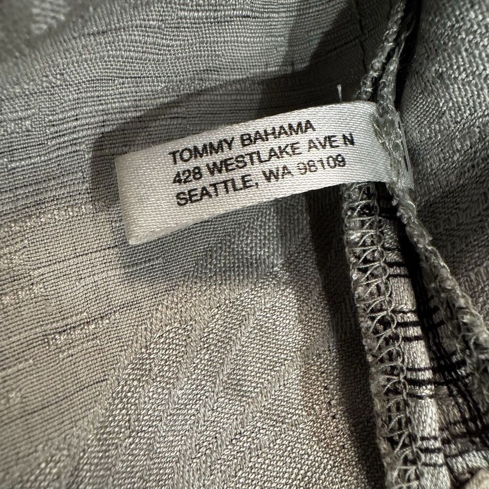 Tommy Bahama Men’s Blue 100% Silk Hawaiian Camp Shirt Floral Jacquard XXL - Picture 15 of 15